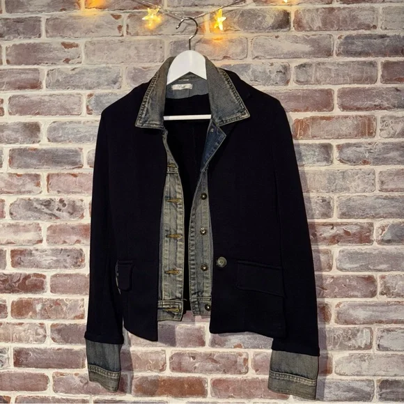 Baci Italy Mixed-Media Blazer Jacket – Size M - Picture 3 of 6